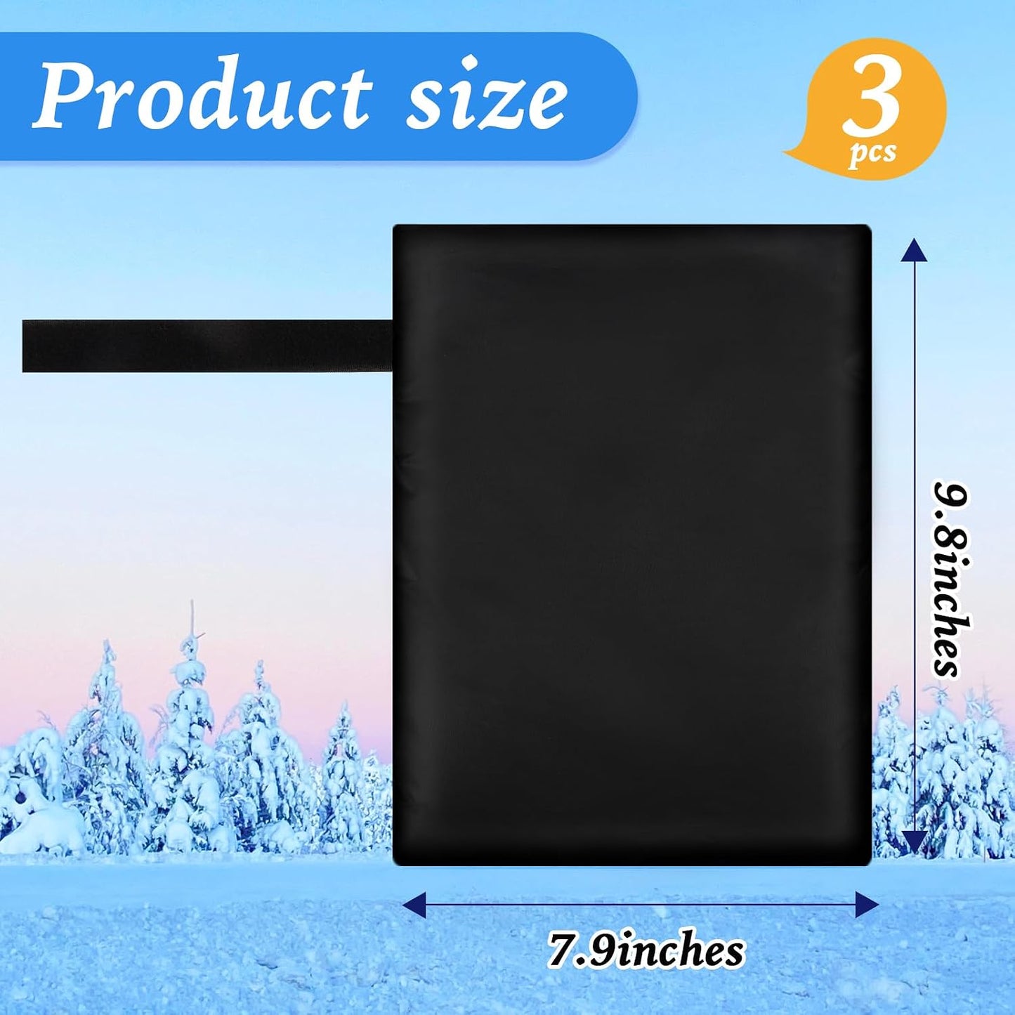 WYTAOHZL 3 Pack Outdoor Faucet Covers 9.8" W X 11.8" H Faucet Socks Winter Spigot Covers Insulated for Freeze Protection