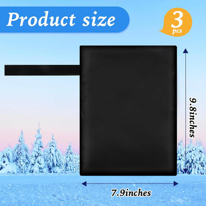 WYTAOHZL 3 Pack Outdoor Faucet Covers 9.8" W X 11.8" H Faucet Socks Winter Spigot Covers Insulated for Freeze Protection