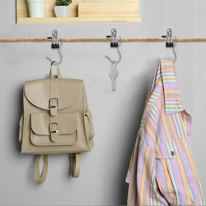Boot Hanger Clips, Laundry Hanging Hooks Clothes Pins for Closet Organizer, Heavy Duty Hanger Clips for Pants, Socks, Towels, Hats, Boots, and Travel, Space-Saving Clothes Clips for Home Use