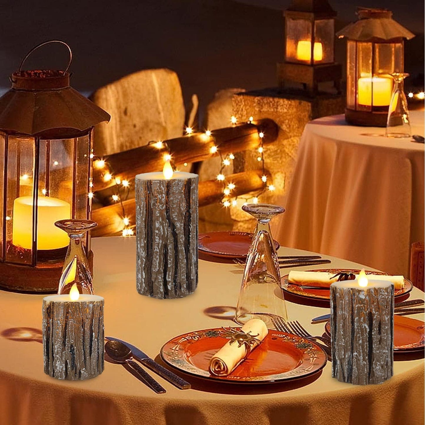 Vinkor Flameless Candles Battery Operated Candles Real Wax Pillar LED Candles with 10-Key Remote and Cycling 24 Hours Timer (Ivory Set of 12 （D: 3" x H: 4"）)