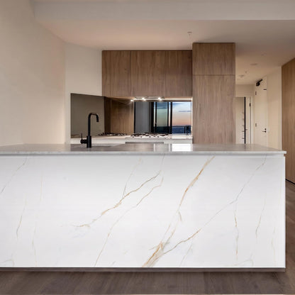 Marble Peel and Stick Waterproof Wall Paneling, 118" x 47" Carrara White Matte Finish Self-Adhesive Backsplash Tile Vinyl Wall Panel for Kitchen Bathroom Wall Decor, Covers 38.75 Sq. Ft.