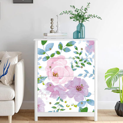 Removable Peel and Stick Wallpaper Boho 17.5 x 118 in Floral for Bedroom Bathroom Easy Peel Off Stick on Wallpaper Contact Paper Renter Friendly Wall Paper