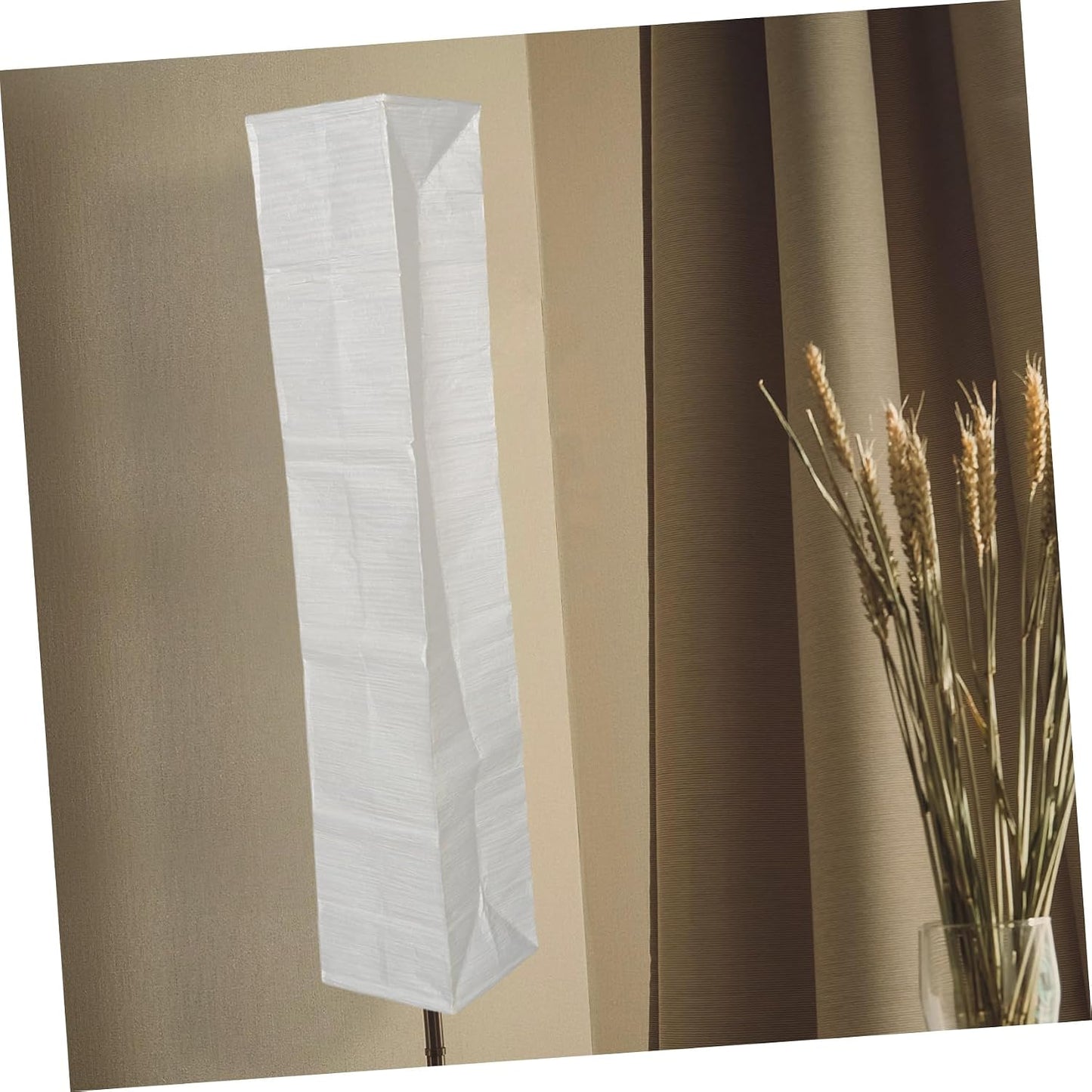 ABOOFAN Floor Lamp Shade Replacement – 49.21" Foldable Rice Paper Lampshade for Soft Light Diffusion & Easy Tool-Free Installation – for Living Room, Bedroom, Office