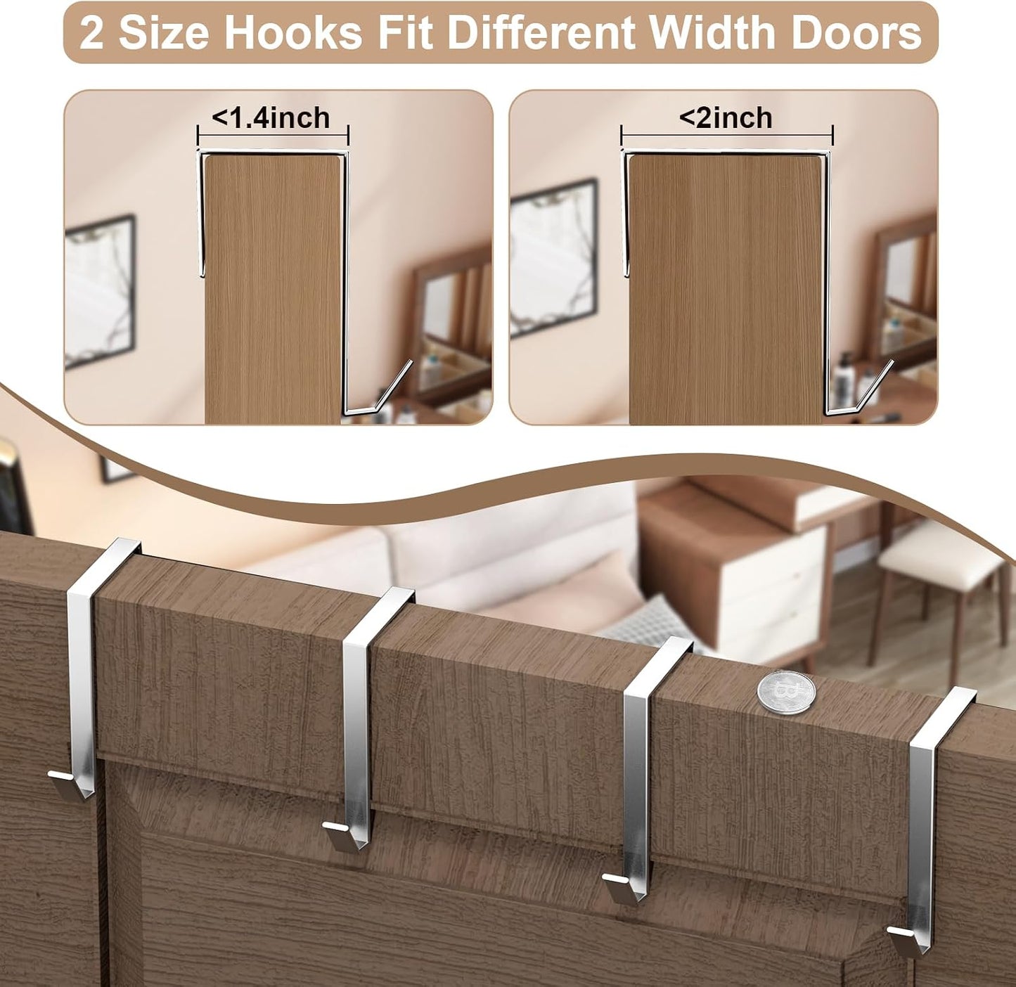 homyfort Over the Door Shoe Organizer, Hanging Shoe Rack Storage Holder with 24 Large Pockets for Closet Door, Men Women Kids Shoes, Cruise (Black)