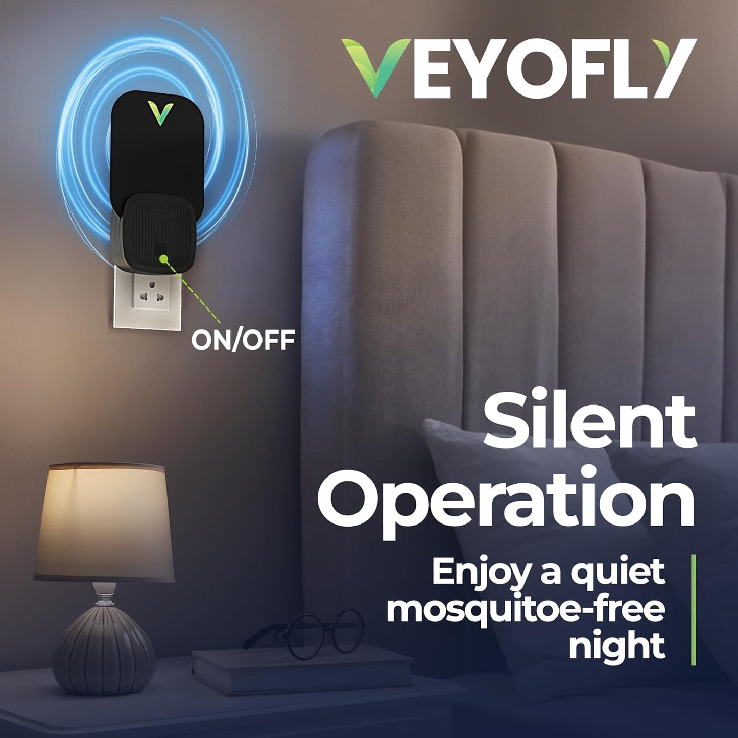 VEYOFLY Fruit Fly Traps for Indoors (2 Device + 4 Refills), Gnat Trap Indoor Plug in, Bug Traps, Flying Insect Trap, Gnat Traps for House Indoor, Fly Trap Indoor for Home Bug Light, Gnats Catcher
