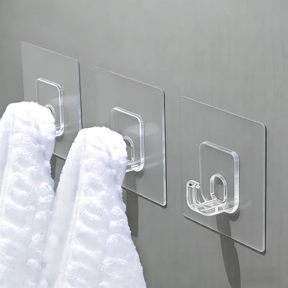 12 Pack Large Adhesive Hooks for 44 lb(Max) Hanging Heavy Duty, Self Adhesive Sticky Hooks Waterproof Stainless Steel Wall Hook for Home Bathroom Shower Kitchen Outdoor Utility Hooks