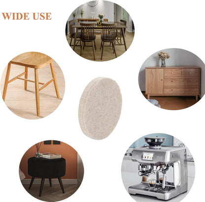 Furnigear Felt Furniture Pads for Hardwood Floors - Self Adhesive Chair Felt Pads, Floor Protector for Furniture Feet, Furniture Sliders Moving Your Furniture Smoothly - Anti Scratch 96 Pcs 3/4" Round