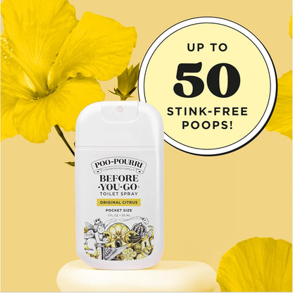 Poo-Pourri Before-You-Go Toilet Spray Refill, Original Citrus, 16 Fl Oz, Up to 800 Uses, Bathroom Odor Deodorizer with Essential Oils for Home or Work, Lemon, Bergamot and Lemongrass Scent