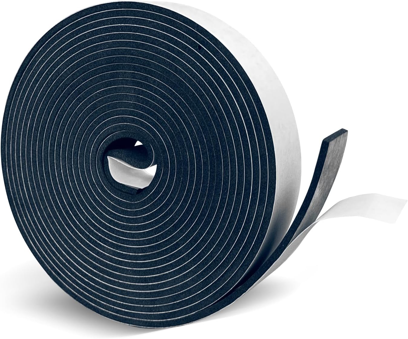 1 inch Wide x 1/4 inch Thick Black Foam Weather Stripping,Closed Cell Foam Insulation Tape with Self-Adhesive,Single Sided Weatherstrip for AC Window, Door Seal,High Density Weather Strip 16.5 Feet