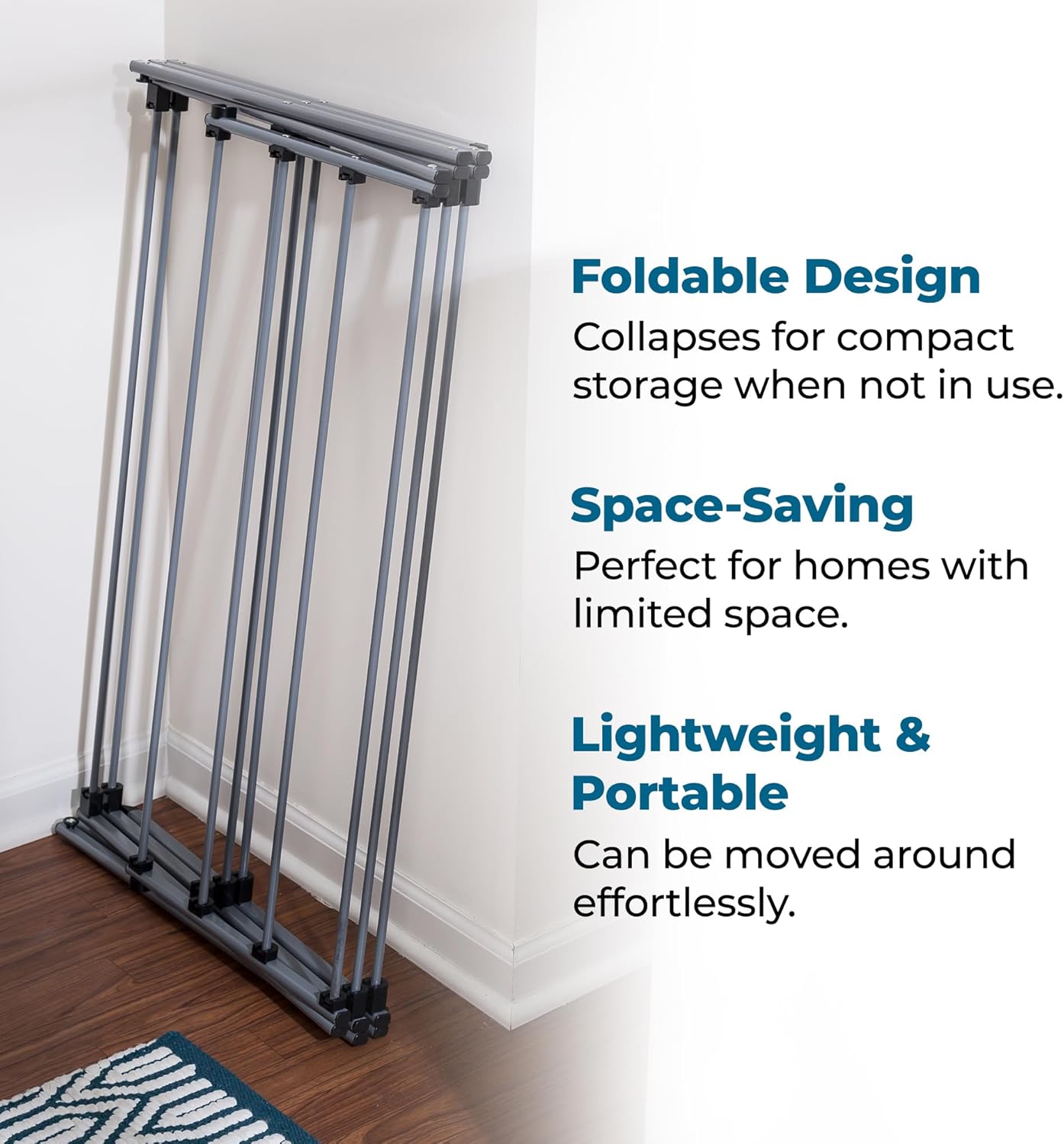 Honey-Can-Do Oversized Collapsible Clothes Drying Rack, 35", 50 lb, Grey | Oversized 35" x 45" steel rack holds 50 lb and folds flat for storage. Air-dry a full load indoors or outdoors.