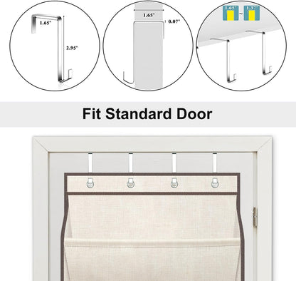SLEEPING LAMB Over The Door Shoe Organizer for Closet with Large Deep Pockets, Narrow Shoe Rack for Door Hanging Boots Storage, Black