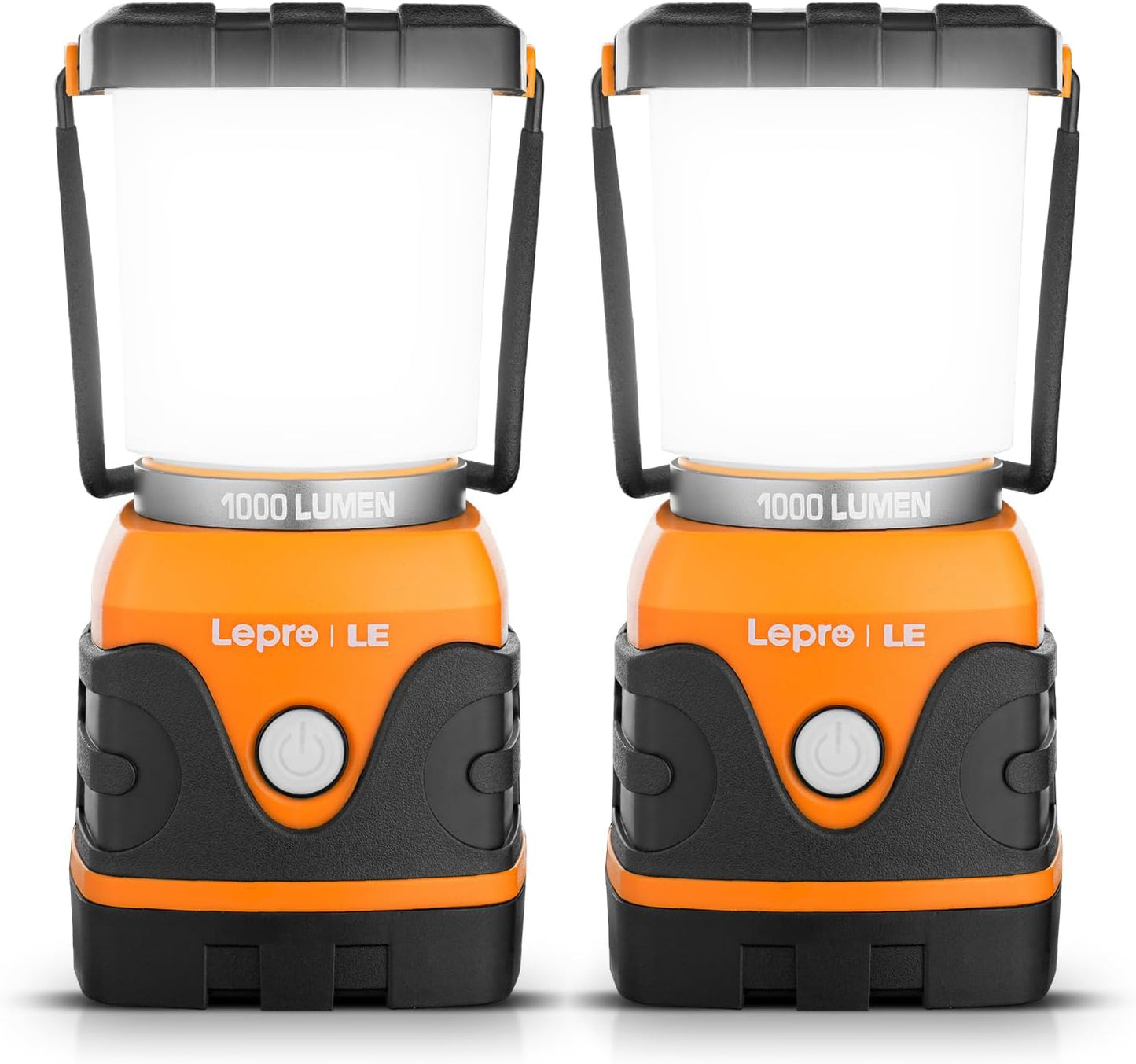 Lepro 1500LM Battery Powered LED Camping Lantern, Green Tent Light with 4 Light Modes, Camping Essentials, Waterproof Lantern Flashlight for Camping, Emergency Light, Power Outages, Not Rechargeable