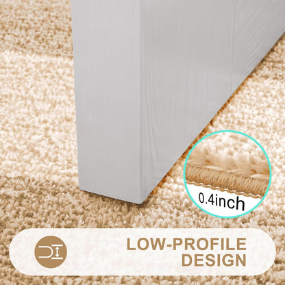 Kitinjoy Indoor Outdoor Door Mat, 32x20 Non-Slip Absorbent Dirt Trapper, Low-Profile Washable Inside Entrance Front Floor Mat, Sturdy Soft Entry Doormats for Entryway, Grey