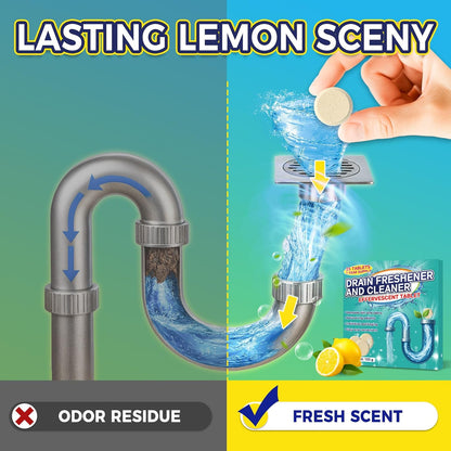 Garbage Disposal Cleaner and Deodorizer 25 Pack, Fresh Citrus Foam Sink Cleaner Tablets Fights Grease & Buildup, Remove Odor, Disposer Freshener for Home Drain Cleaning Care