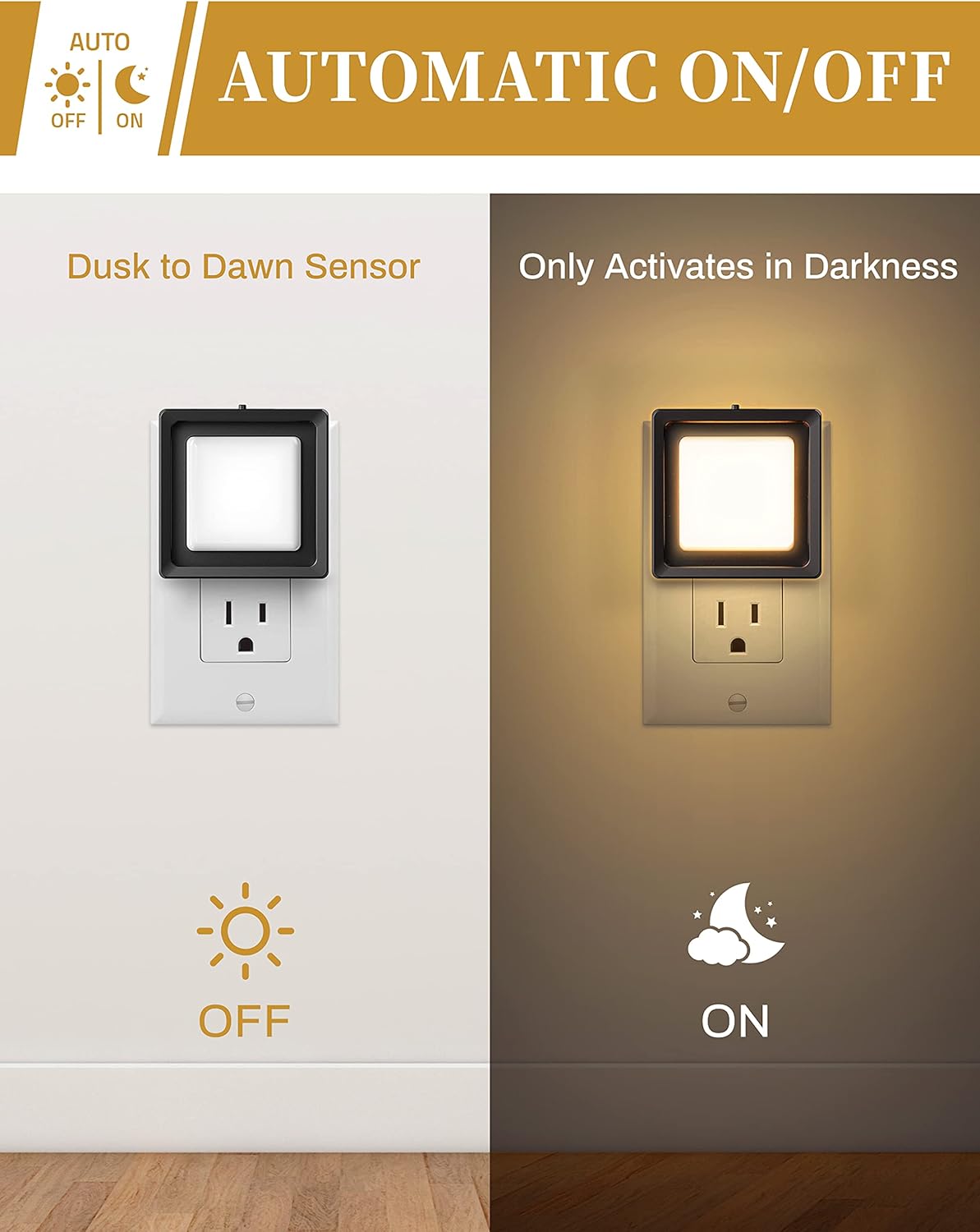 DORESshop LED Night Light, Night Lights Plug Into Wall [2 Pack] with Dusk-to-Dawn Sensor, Dimmable Nightlights, Adjustable Brightness for Bathroom, Hallway, Bedroom,Kids Room,Stairway,Soft White