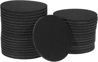 uxcell 32Pcs Non Slip Furniture Pads, 3" Round Self Adhesive Felt Bumpers Noise Reducing Furniture Feet Floor Protector for Chairs Tables Furniture Legs (White 0.2" Thick) - Colors A
