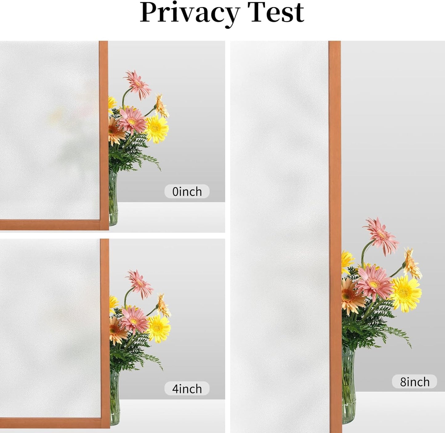 Niviy Frosted Glass Window Privacy Film Decorative, Static Cling Bathroom Window Frosting Film Day and Night Windows Cling Home Glass Door Cover, 17.5 inch x 78.7 inch