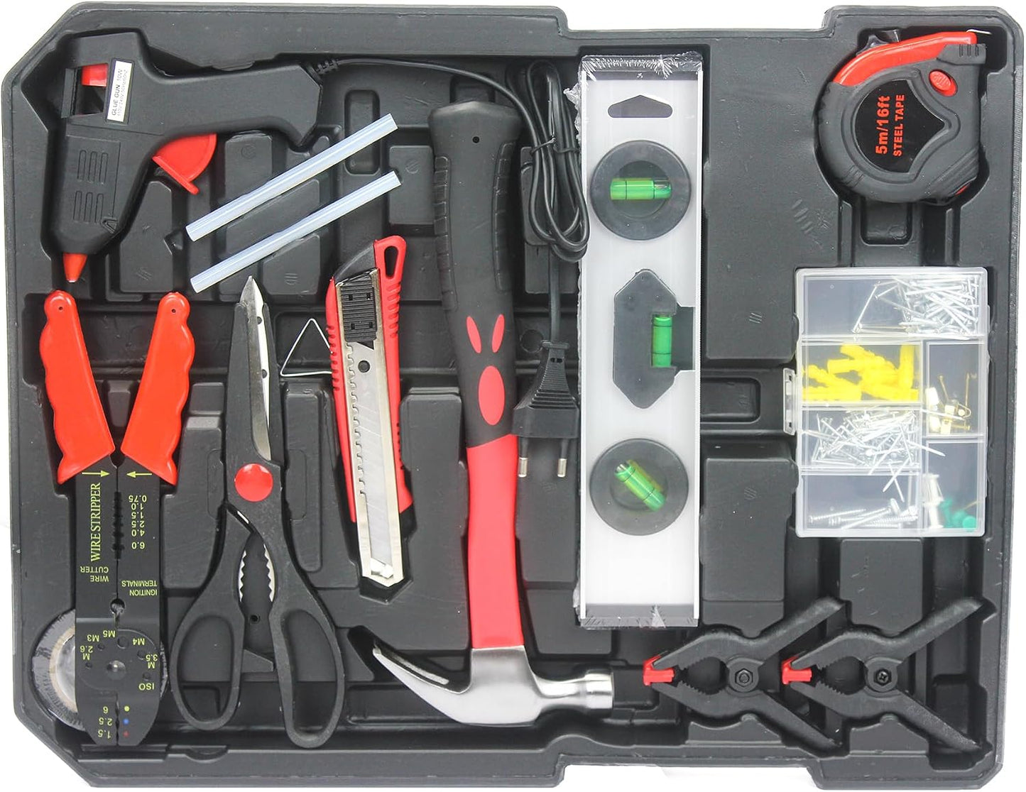 899pcs Home Repair Tool Set Kit for Men, Toolbox Storage Case with 4 Drawers, General Household Tool Kit with Rolling Tool Box, Tool Set Kit for Maintenance, Garden, Homeowner, Handyman,Silver Case