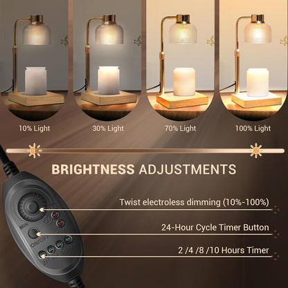 KLL Candle Warmer Lamp with Timer: Birthday Gift for Women, House Warming Gifts New Home, Room Decor - Wax Melt Warmer for Scented Jar Candles