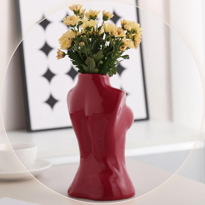 hjn Small White Vase Set of 3 for Modern Home Decor,Ceramic Vases for Centerpieces Flower Vases for Living Room Wedding/Dinner Table/Party -White