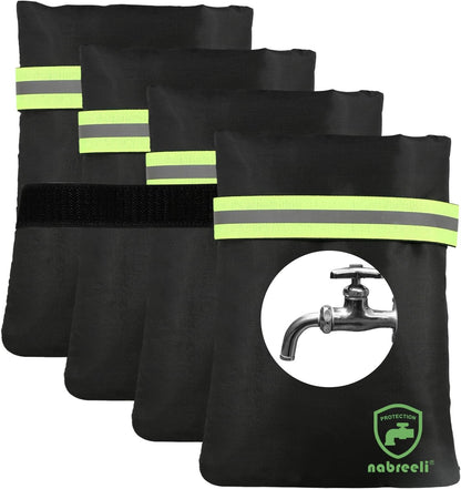 2Pack Outdoor Faucet Covers for Winter Freeze Protection, 8.5″x5.9″x1.9″ Thicker Hose Bib Insulation Cover Waterproof & Frost Free Outside Spigot Cover Bags Insulated Covers with Reflective Strips