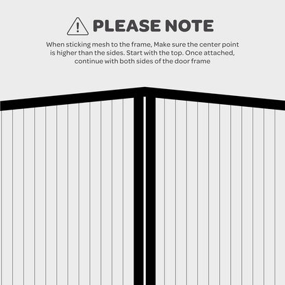 Hands-Free Magnetic Screen Door, [2 Pack] Heavy Duty, Self Sealing Screen Door Mesh Protector, Pet/Kid-Friendly, Stay-Open Buckle, Keeps Bugs Out While Letting Nature in, Fits Door (39.4" x 82.7")