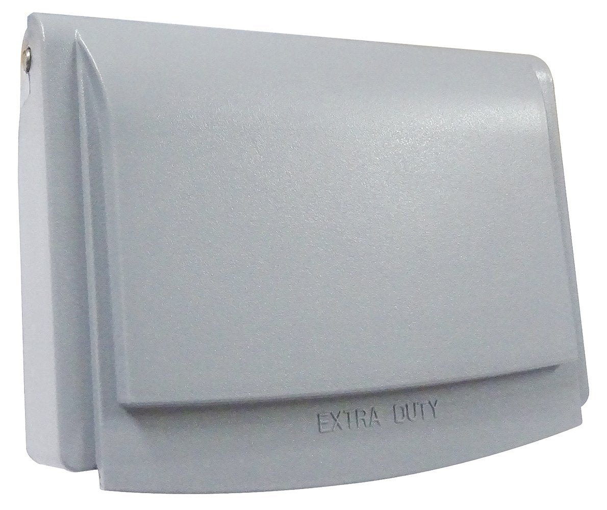 Sigma 14441 Weatherproof Slimline WIU Horizontal Receptacle Cover, Gray