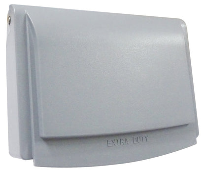Sigma 14441 Weatherproof Slimline WIU Horizontal Receptacle Cover, Gray