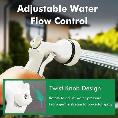 RESTMO Garden Hose Nozzle, Heavy Duty Metal Water Hose Nozzle with 7 Adjustable Spray Patterns, High Pressure Hand Sprayer with Flow Control for Watering Plants & Lawns, Washing Cars & Pets