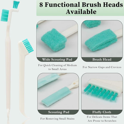 8-Piece Small Cleaning Brush Set for Tight Spaces, Mini Crevice Brushes for Household Use, Ideal for Humidifiers, Cup and Toasters