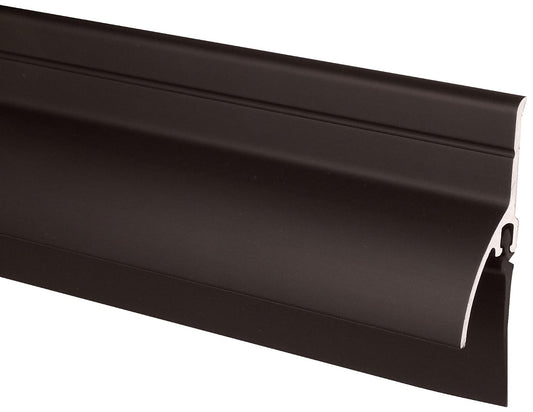 Pemko - 345DV36 Door Bottom Sweep with Rain Drip, Dark Bronze Anodized Aluminum with Black Vinyl insert, 0.5625" W x 2" H x 36" L