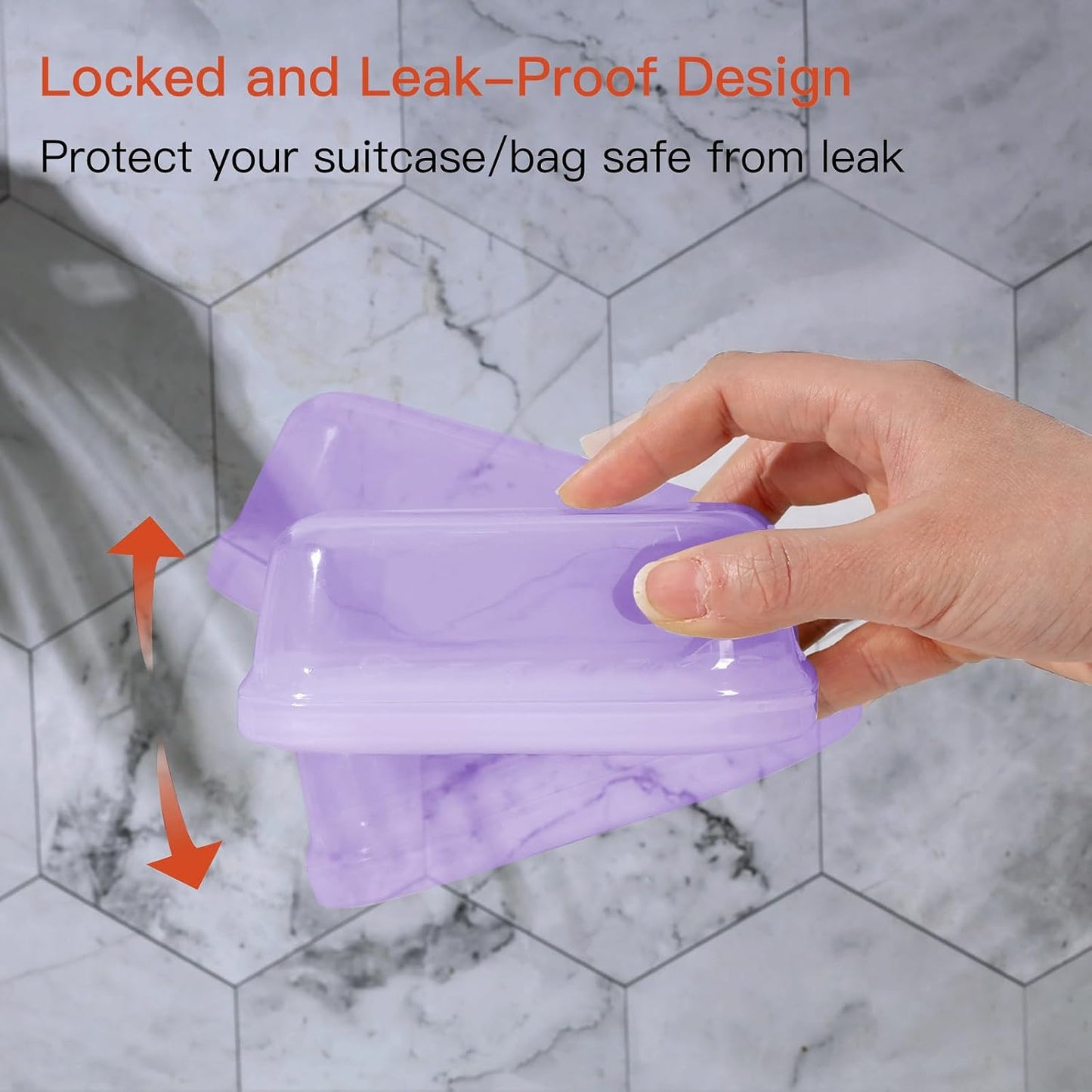 Quatish Leakproof Soap Dish with Lid & Draining Layer, Shatterproof Travel Bar Soap Holder Case Container, Portable Travel Size Toiletries Essentials for Camping, Gym, Bathroom, Black