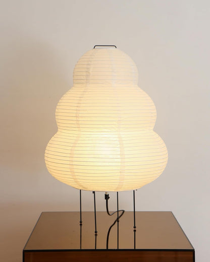 Noguchi Style Rice Paper Floor Lamp • Minimalist Japanese Lantern Lamp for Living Room, Bedroom