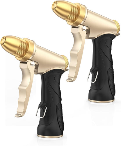 RAINPOINT Garden Hose Nozzle, Upgraded Heavy Duty Metal Spray Nozzle, High Pressure Water Nozzle with Adjustable Spray Patterns for Watering Plants, Car Washing, and Pet Showering