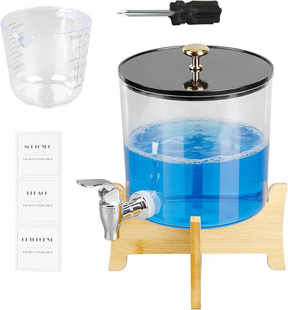 Laundry Detergent Dispenser, Laundry Dispenser for Liquid Detergent, Plastic Laundry Soap Dispenser with Spout, Laundry Room Organization Containers for Detergent and Softener
