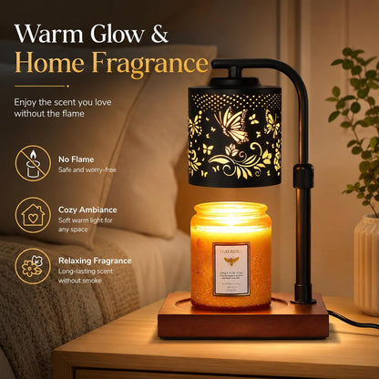 mocosa Candle Warmer Lamp with Adjustable Height Dimmable for New Home Decor Electric Candle Warmer for Jar Candles Birthday Gifts for Women Mom(Hummingbird)