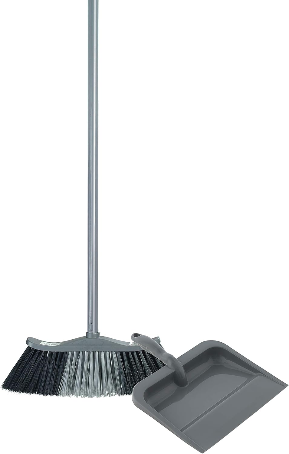 Superio Grey Broom, Heavy-Duty Indoor & Outdoor Broom with 48-Inch Handle, Multi-Surface Floor Cleaning for Home, Kitchen, Garage & Office