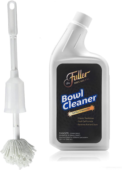 Fuller Brush Toilet Bowl Cleaner Brush – Antimicrobial Toilet Swab with Soft Non-Scratch Head, Long Handle, Deep Cleaning Under Rim (Pack of 1)