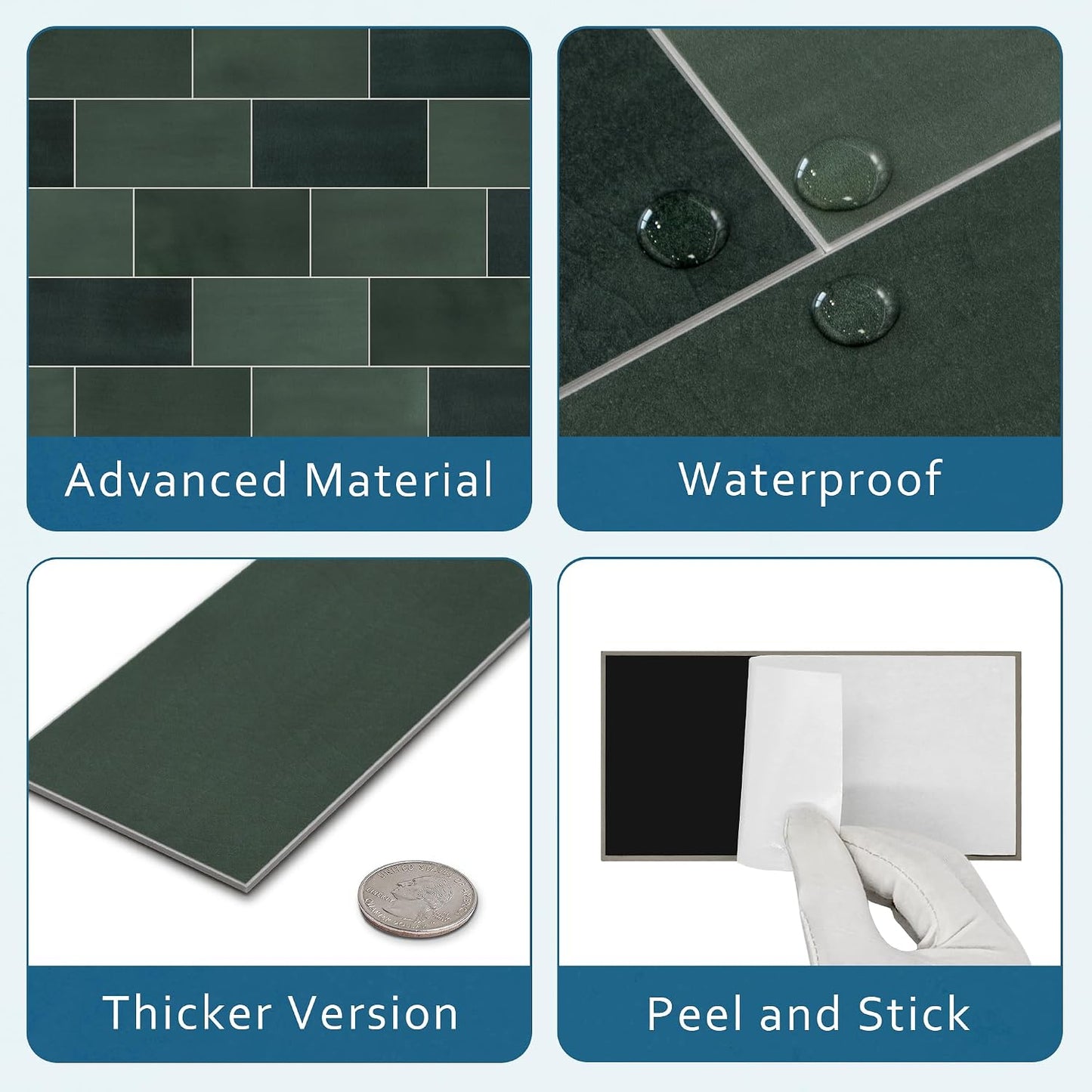 SUNWINGS 100-Sheet Subway Peel and Stick Backsplash Tile, 6" x 3" White Mixed Stone Composite Handmade Looks Self Adhesive Waterproof Wall Tile, Stick on Tiles for Kitchen Bathroom Shower Fireplace