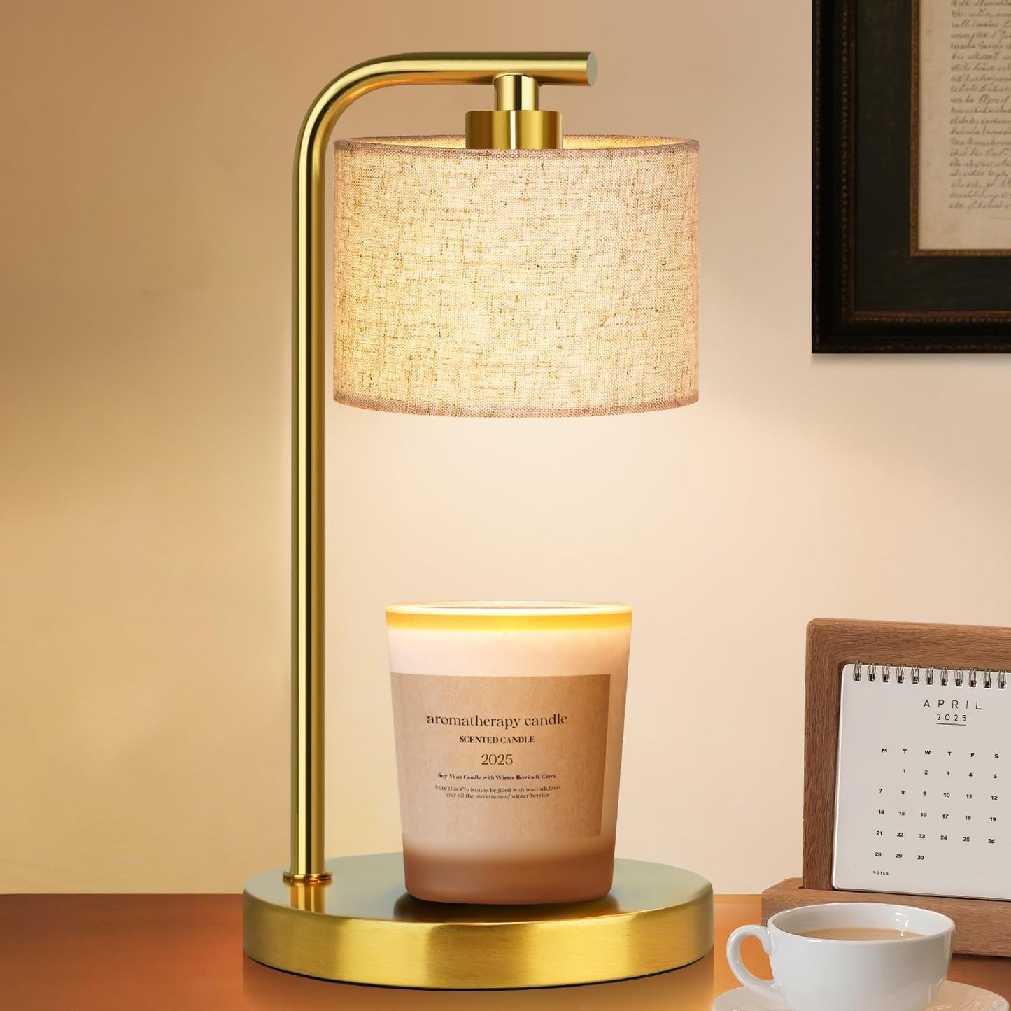 Candle Warmer Lamp with Timer Dimmer, Height Adjustable Modern Farmhouse Candle Warmer, Electric Candle Lamp Warmer with 2 Bulbs, Birthday Gifts for Women Mom, Gift for Home Decor