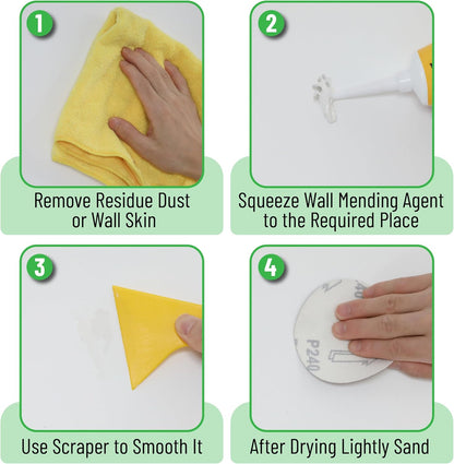 Bates- Drywall Repair Kit, Wall Spackle Repair Paste(120g), Drywall Patch Kit, Spackle for Drywall Hole Filler, Wall Putty Hole Repair, Spackle Wall Repair Kit, Hole Filler Putty for Walls