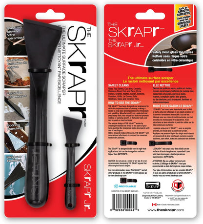 Plastic Scraper Tool, 2 Pack, Non-Scratch, 1.7 Inch Wide Blade, Long Ergonomic Handle, Heat Resistant (460F), Dishwasher Safe - Clean Ovens, Countertops, Hard Floors, Walls, and Windows