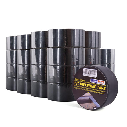 ADHES Corrosion Protection Pipe Tape, 2 Inch X 36 Yds(108FT), 6.0Mil PVC Pipe Wrap Tape Weatherproof Wrap Duct Tape for Drain Pipe, Metal & Electrical Piping, Outdoor, Underground Pipe, Black