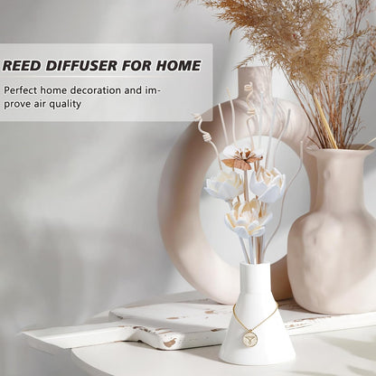 Flowers Reed Diffuser Sticks Set, Scent Diffuser Stick, Fake Dried Flowers Fragrance Oil Reed Diffuser Sticks for Bathroom Shelf, Office, Home Kitchen Decor (Bottle Not Included)