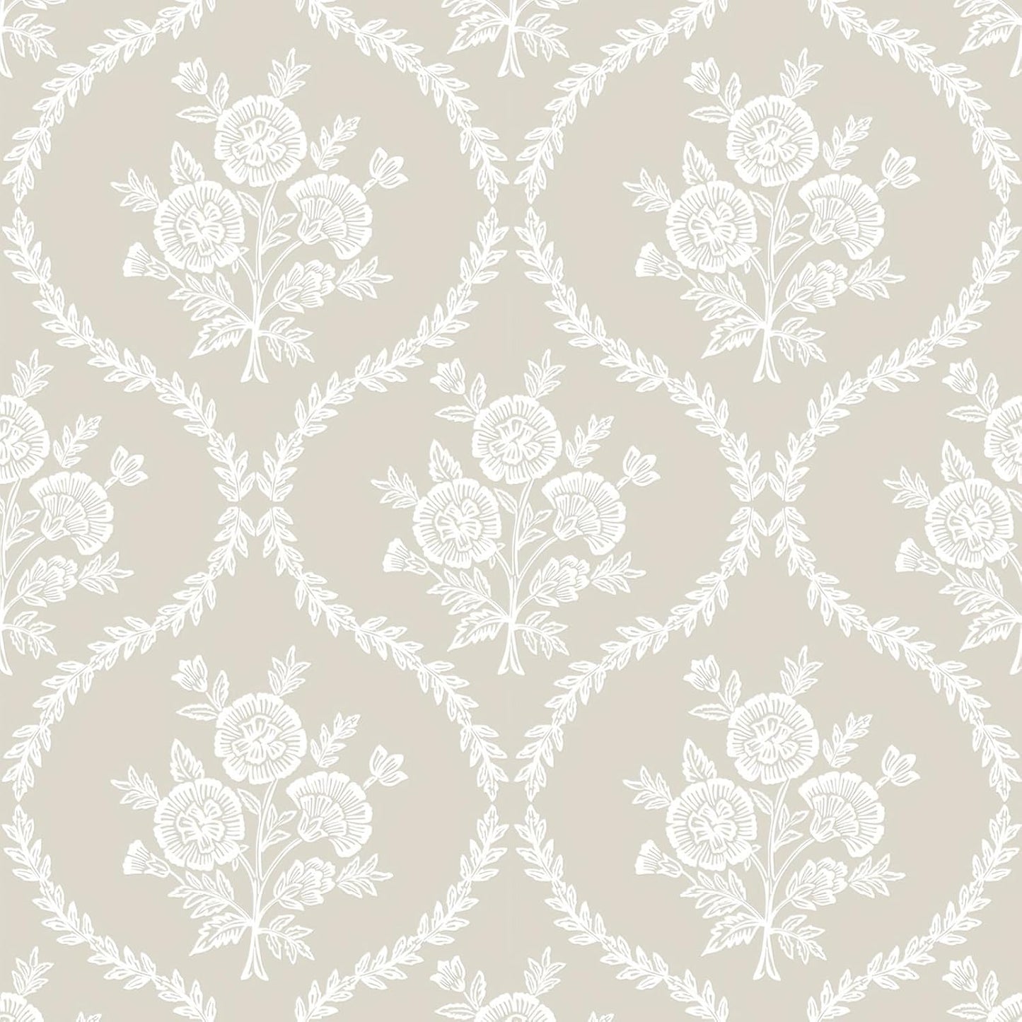 TACHIO Floral Peel and Stick Wallpaper French Country Contact Paper 17.5" x 118" Waterproof Self Adhesive Wall Paper for Bedroom Living Room & Accent Walls Vinyl Removable Renter Friendly