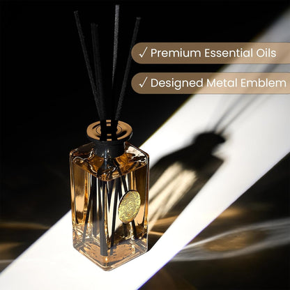 M&SENSE 6.3 oz Large Reed Diffuser Set | Lime+Basil Scent Oil Diffuser with Sticks | Hotel Collection Non-Toxic Home Fragrance |for Bedroom Bathroom Living Room - Colors A