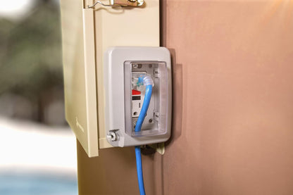 Intermatic WP6000W Low-Profile In-Use Weatherproof Cover, White - Durable Outdoor Outlet Protection | Expandable Design | Easy Installation