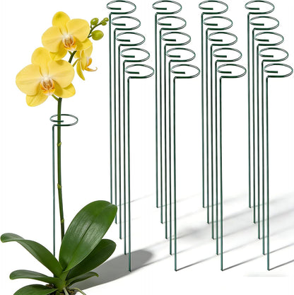 10 Pieces 24 inch Green Single Stem Plant Stakes Flower Support Rings,Gardening Planter Cages for Single Stem Flowers, Amaryllis, Peony, Lily,Narcissus