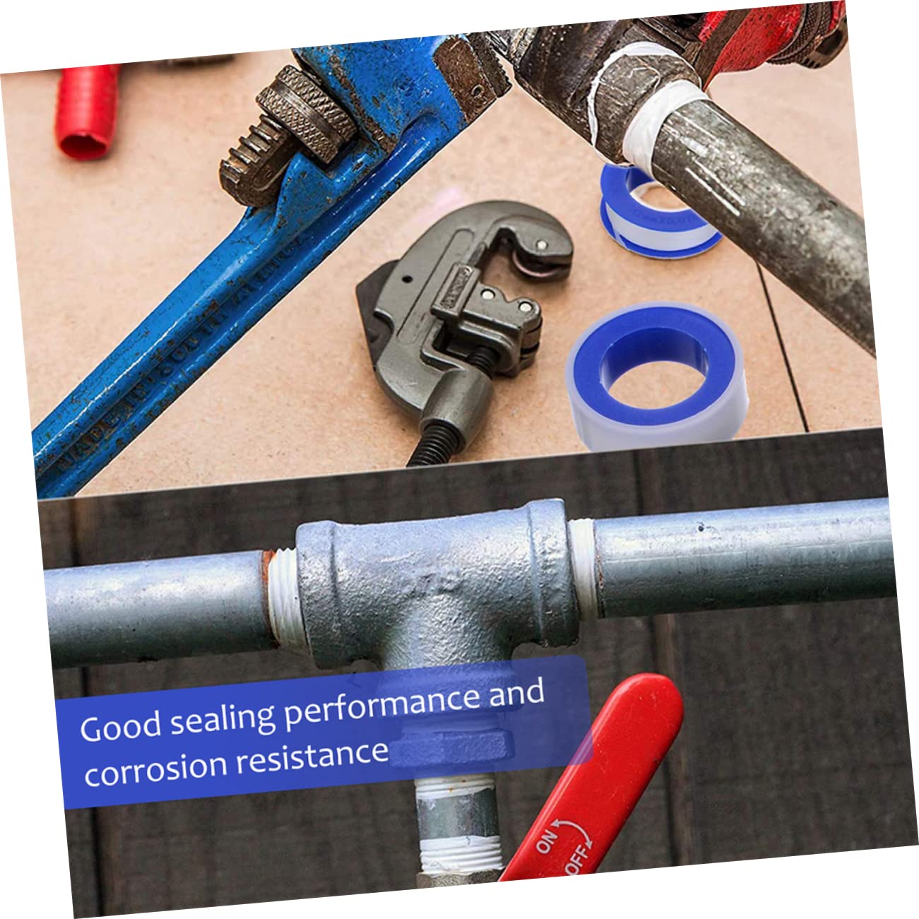 ULTECHNOVO 20 Rolls PTFE Tape High Temperature Plumber Seal Tape for Pipe Threads Water Sealing Moisture Acid Resistant Easy to Use for Plumbing Projects