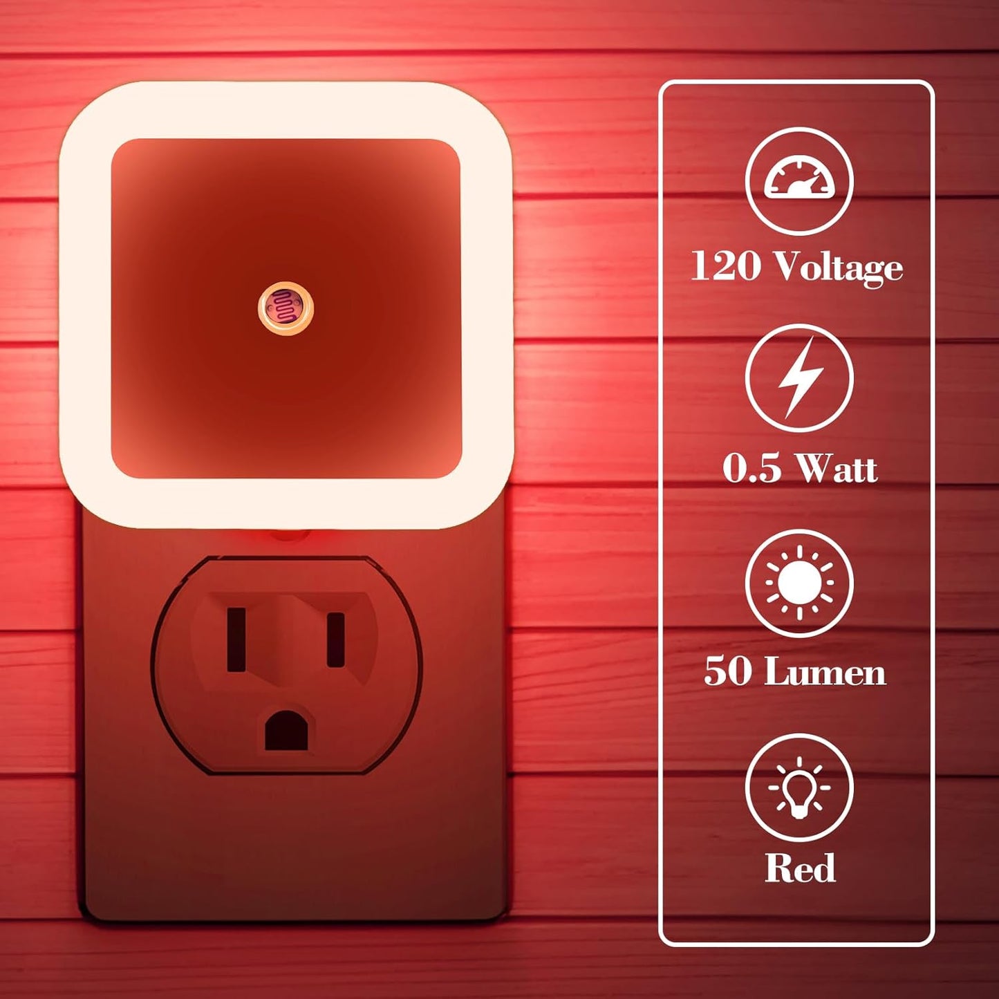 6 Pack Blue LED Night Light Plug in, Dusk to Dawn Sensor Automatic On and Off, Energy Efficient, Soft Glow Kids, Nursery, Bedroom, Bathroom, Hallway, Stairs, Kitchen